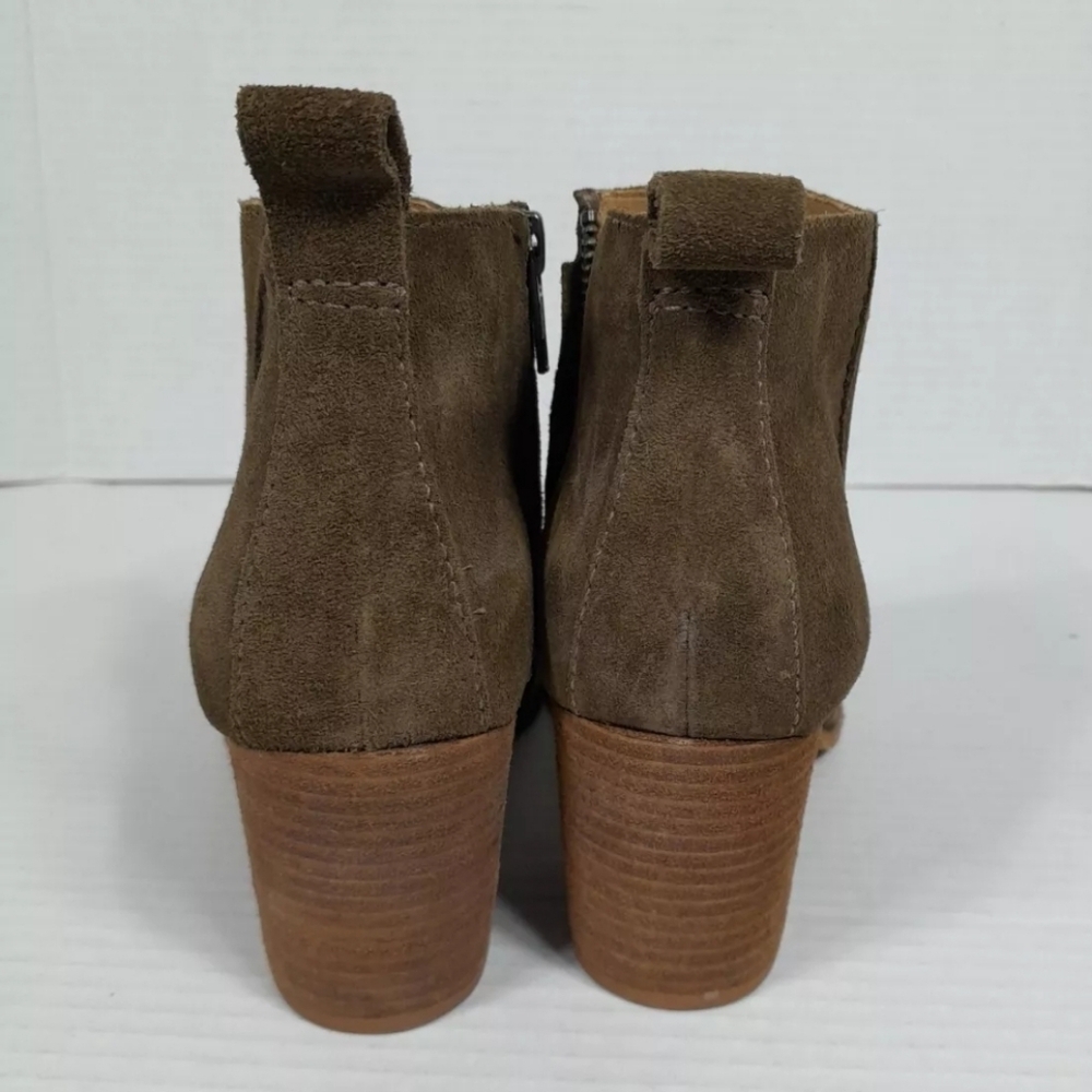 Madewell The‎ Brenner Boot  Chelsea Block Heel Brown Suede Ankle Women Sz 7.5 - Picture 3 of 9